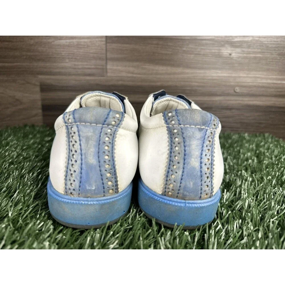ECCO Womens Classic Tour Hybrid Spikeless Golf Shoes White-Cobalt EU‎ 38 7 7.5